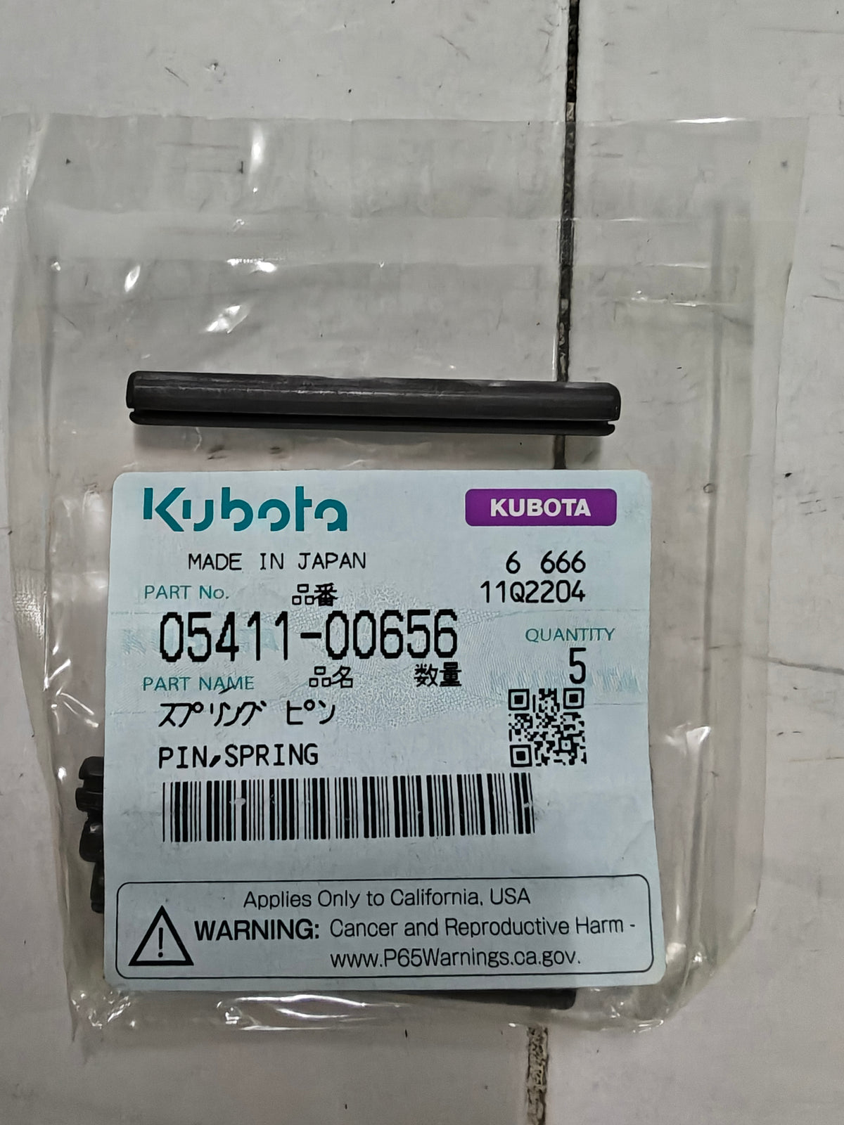 05411-00656 PIN, SPRING
