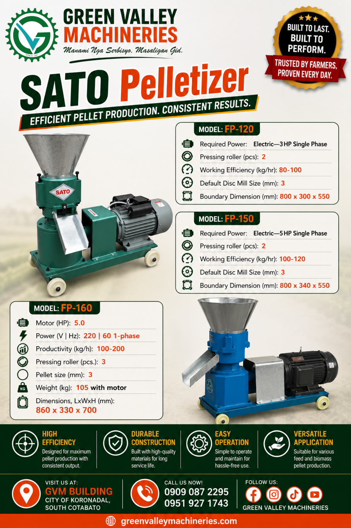 SATO FEED PELLETIZER F120
