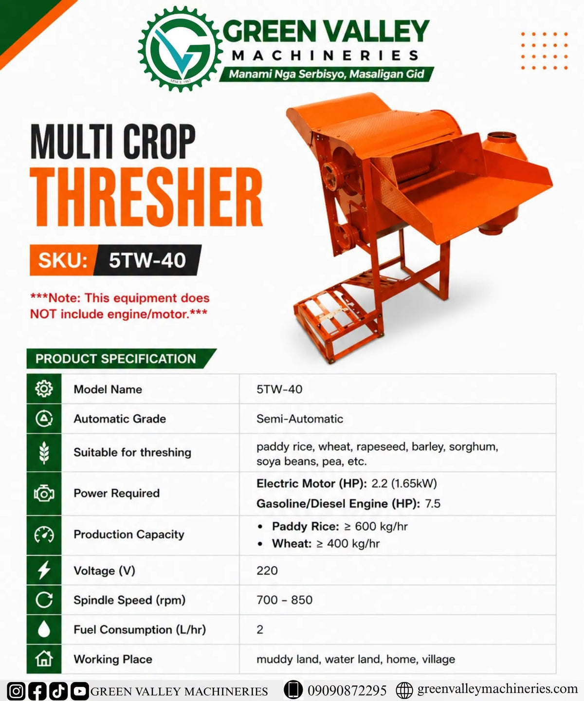 MULTI CROP THRESHER 5TW-40