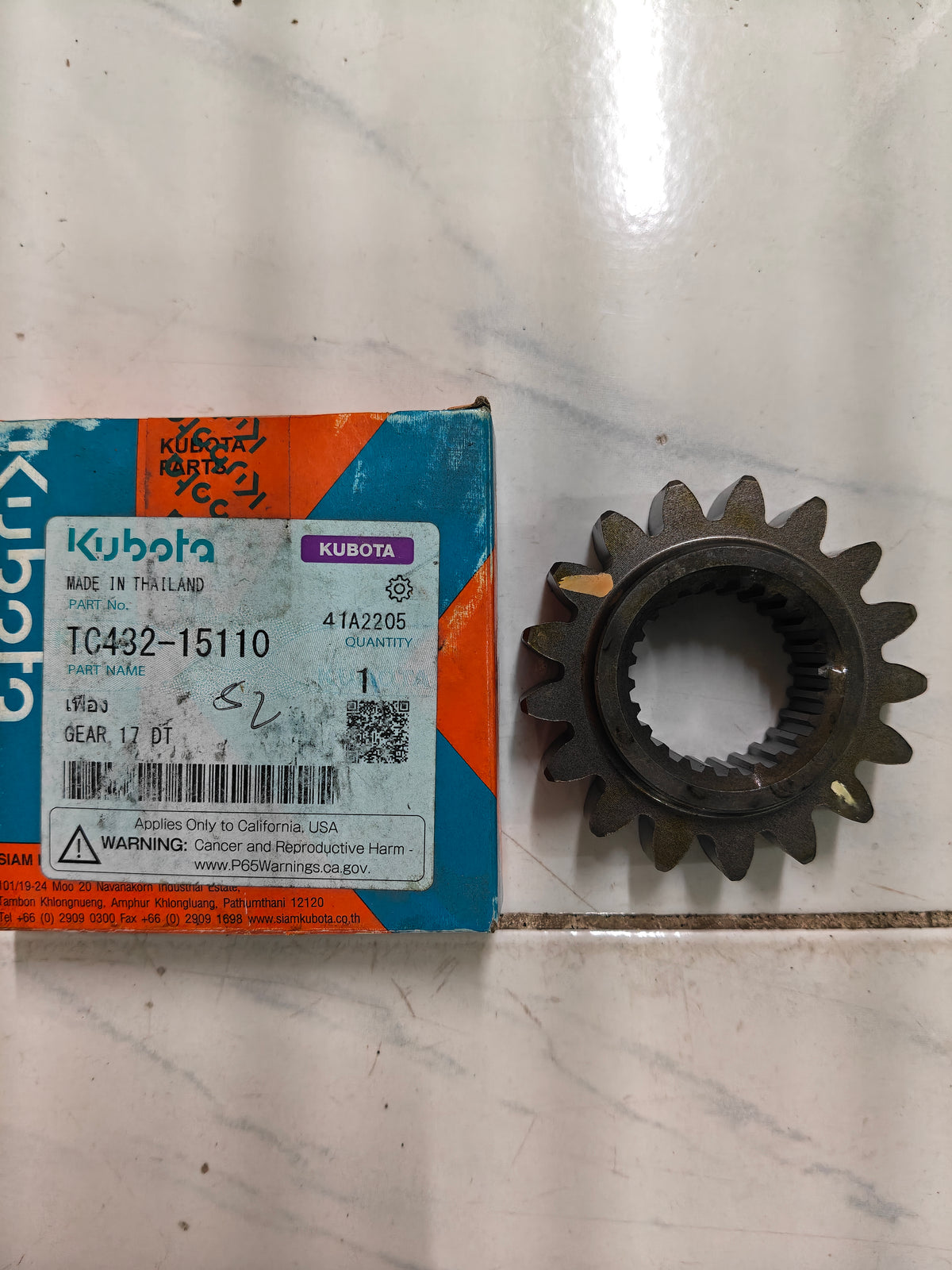 TC432-15110 GEAR, 17 DT.